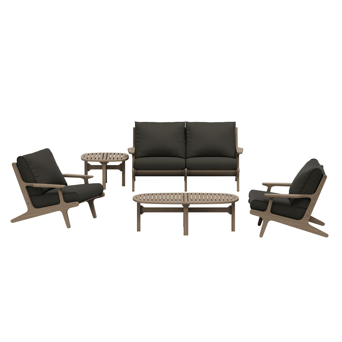 Saratoga 5-Piece Outdoor Teak Wood Furniture Set