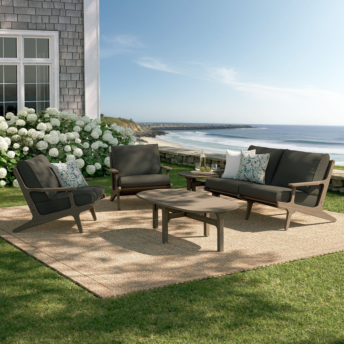 Saratoga 5-Piece Outdoor Teak Wood Furniture Set