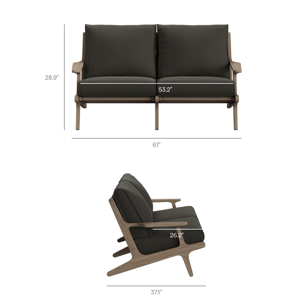 Saratoga 5-Piece Outdoor Teak Wood Furniture Set