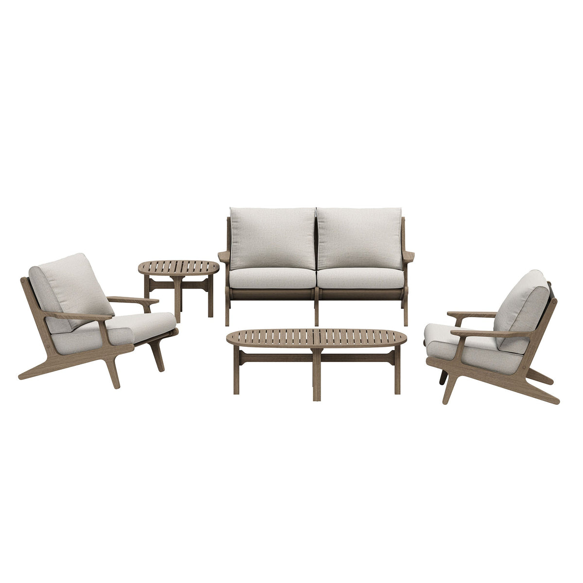 Saratoga 5-Piece Outdoor Teak Wood Furniture Set
