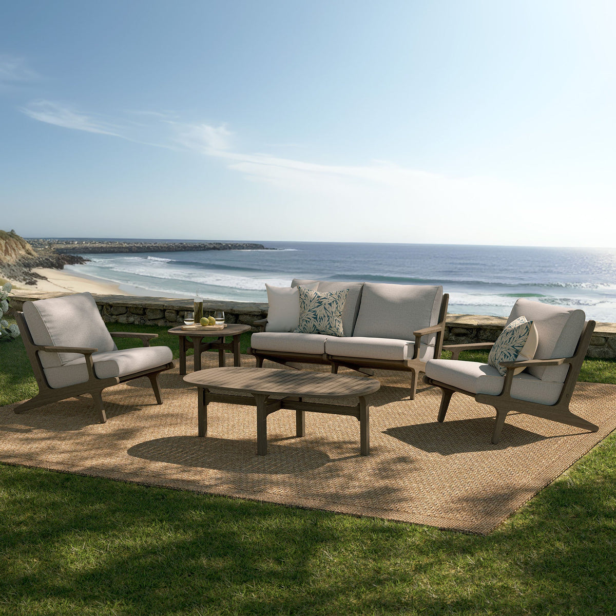 Saratoga 5-Piece Outdoor Teak Wood Furniture Set