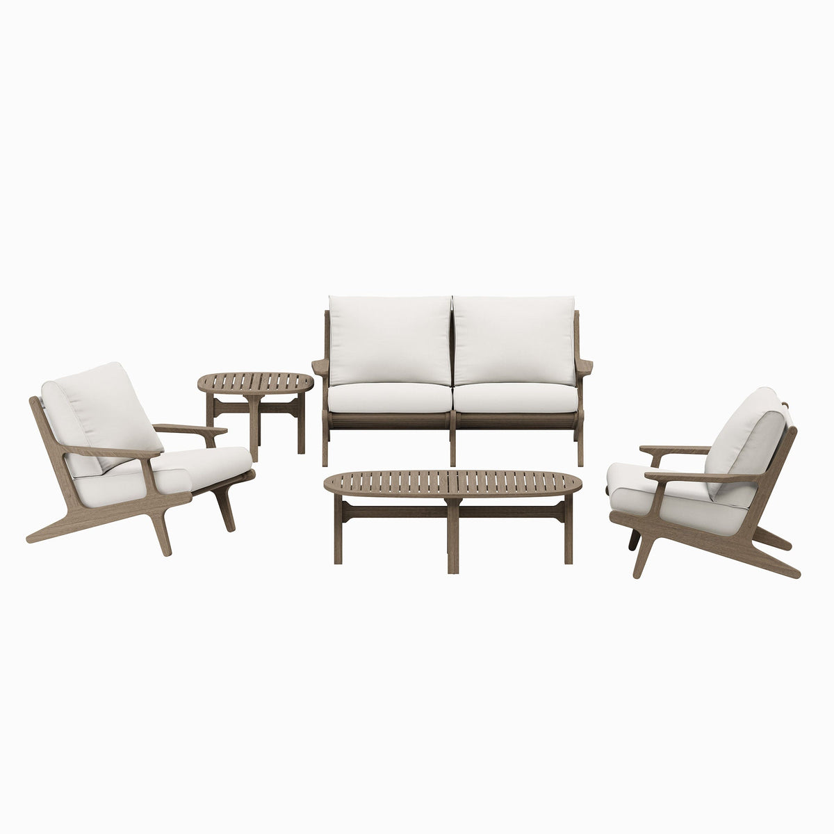 Saratoga 5-Piece Outdoor Teak Wood Furniture Set