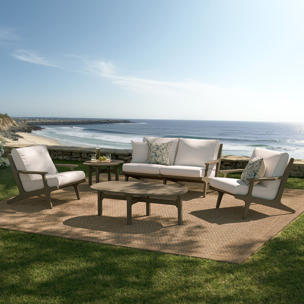 Saratoga 5-Piece Outdoor Teak Wood Furniture Set