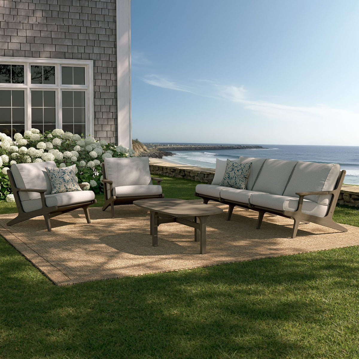 Saratoga 4-Piece Outdoor Teak Wood Furniture Set