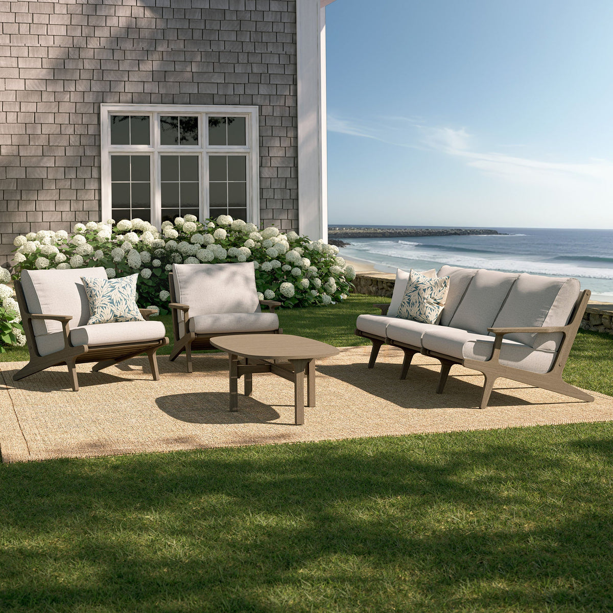 Saratoga 4-Piece Outdoor Teak Wood Furniture Set