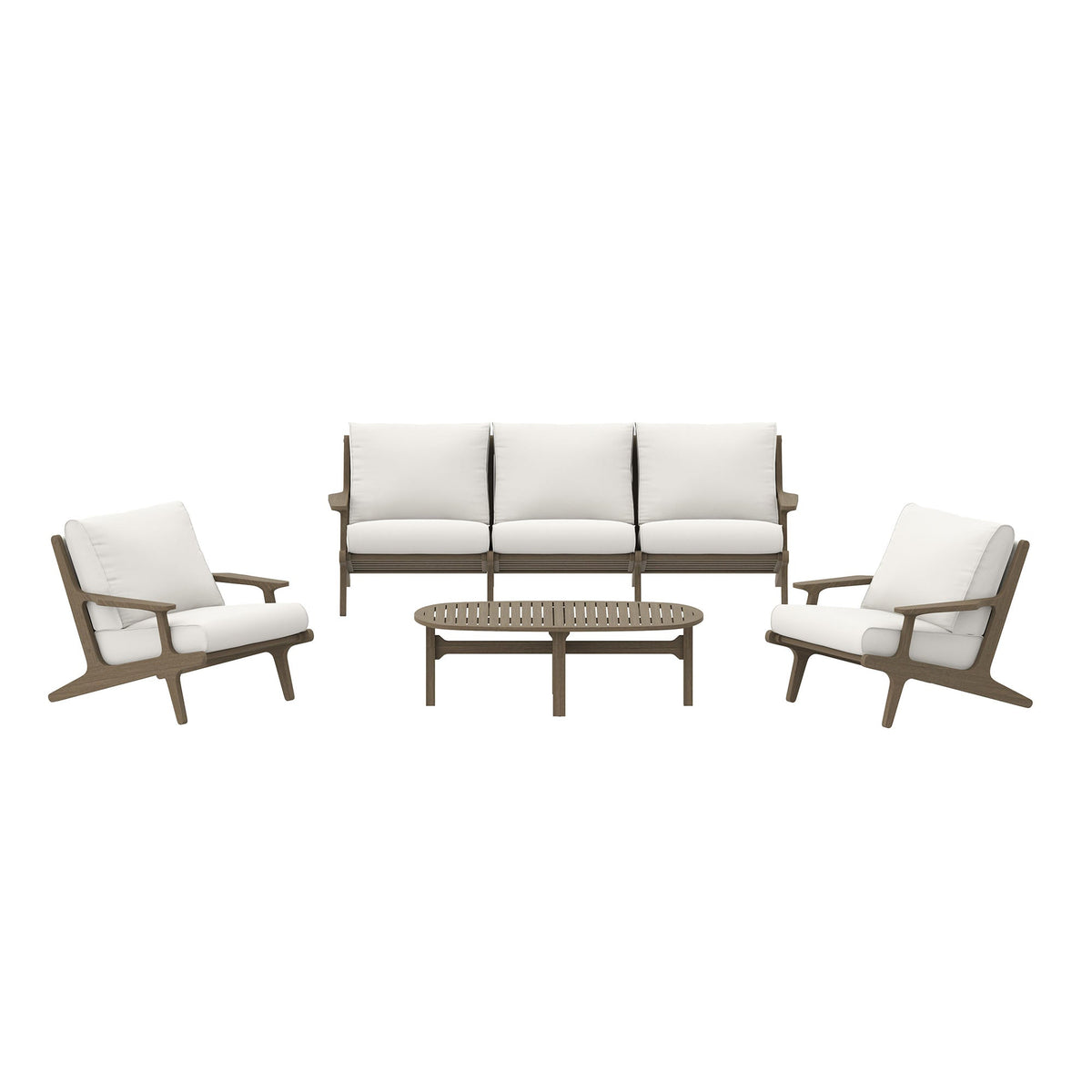 Saratoga 4-Piece Outdoor Teak Wood Furniture Set
