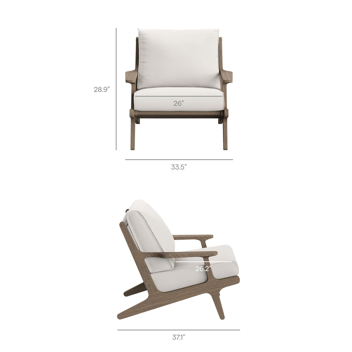 Saratoga 3-Piece Outdoor Teak Wood Furniture Set with Lounge Chairs and Side Table