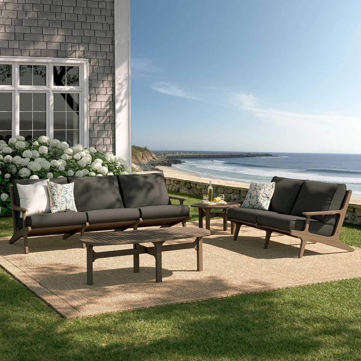 Saratoga 4-Piece Outdoor Teak Wood Furniture Set