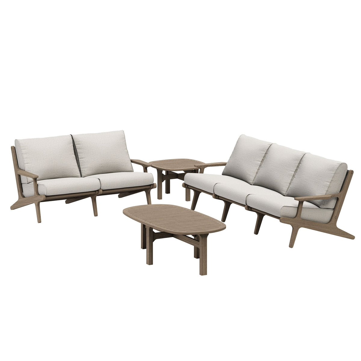 Saratoga 4-Piece Outdoor Teak Wood Furniture Set