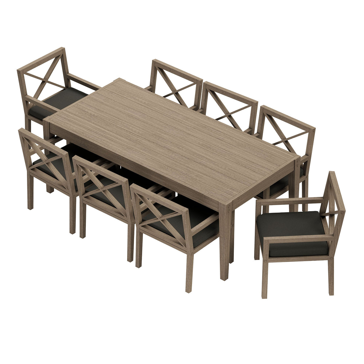 Northlake 9-Piece Outdoor Teak Wood Dining Set