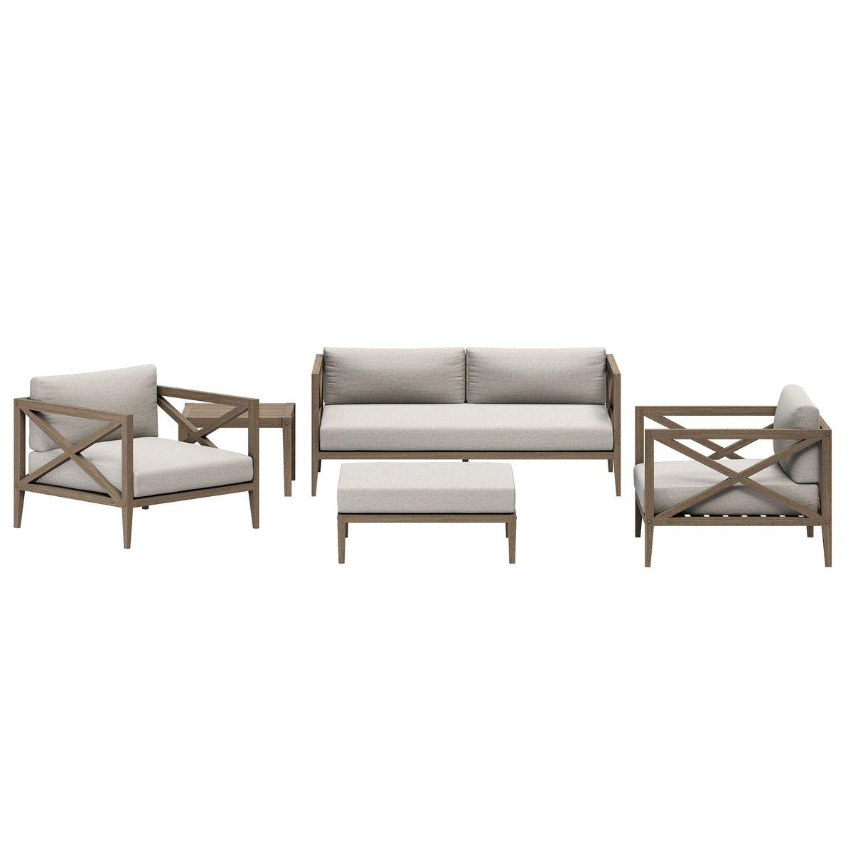 Northlake 5-Piece Outdoor Teak Wood Furniture Set