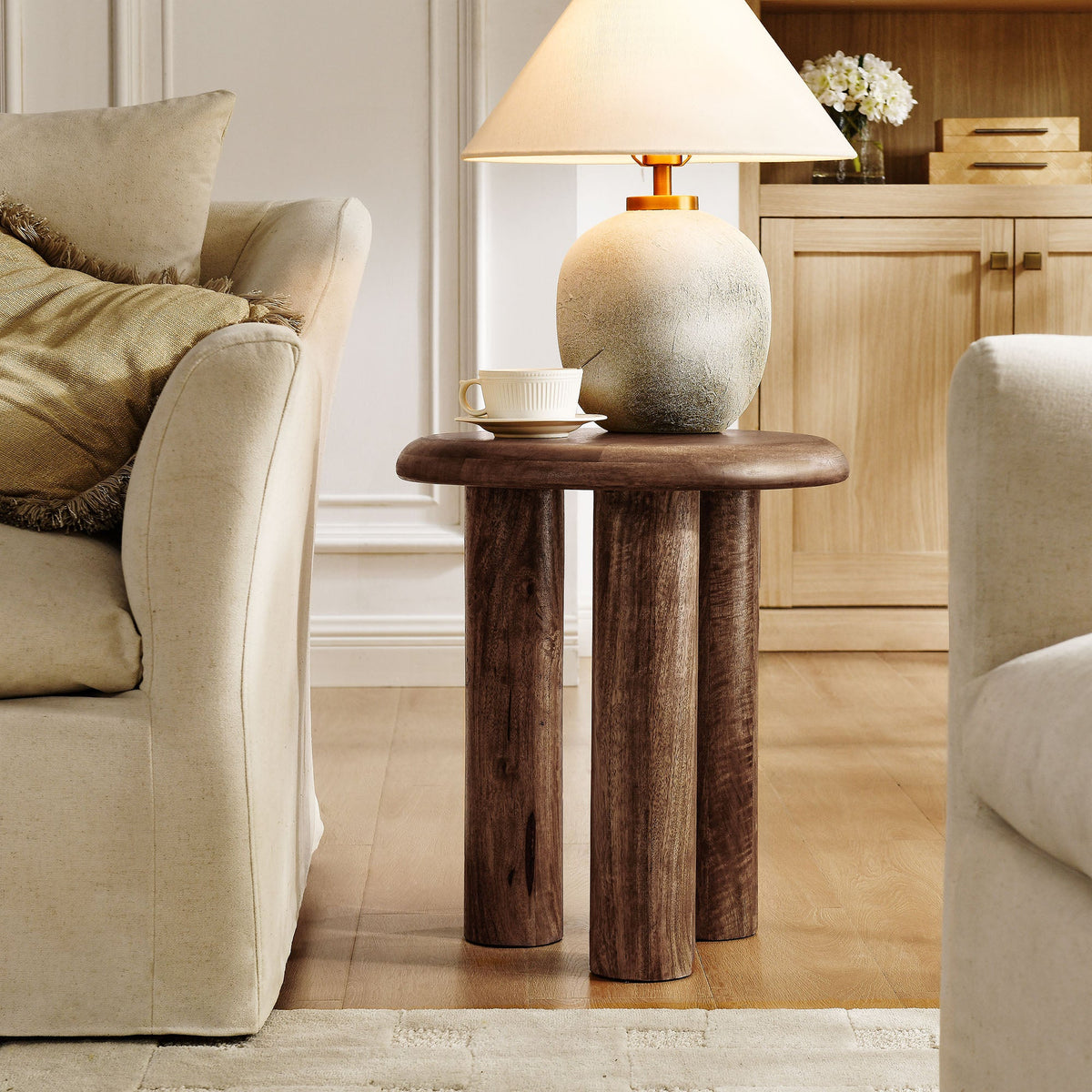 Mavina Mango Wood Side Table