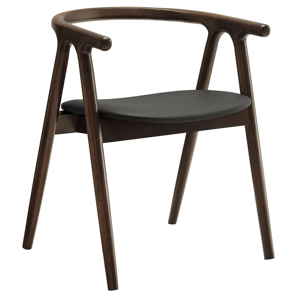 Henry Vegan Leather and Wood Dining Chair - view 2