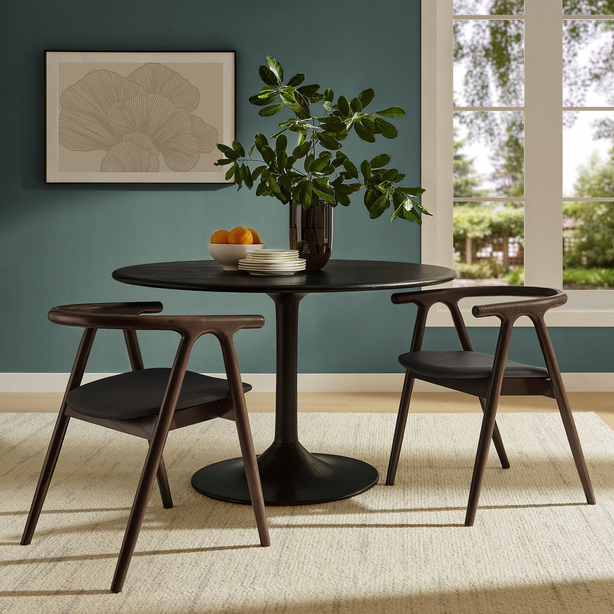 Henry Vegan Leather and Wood Dining Chair - view 14