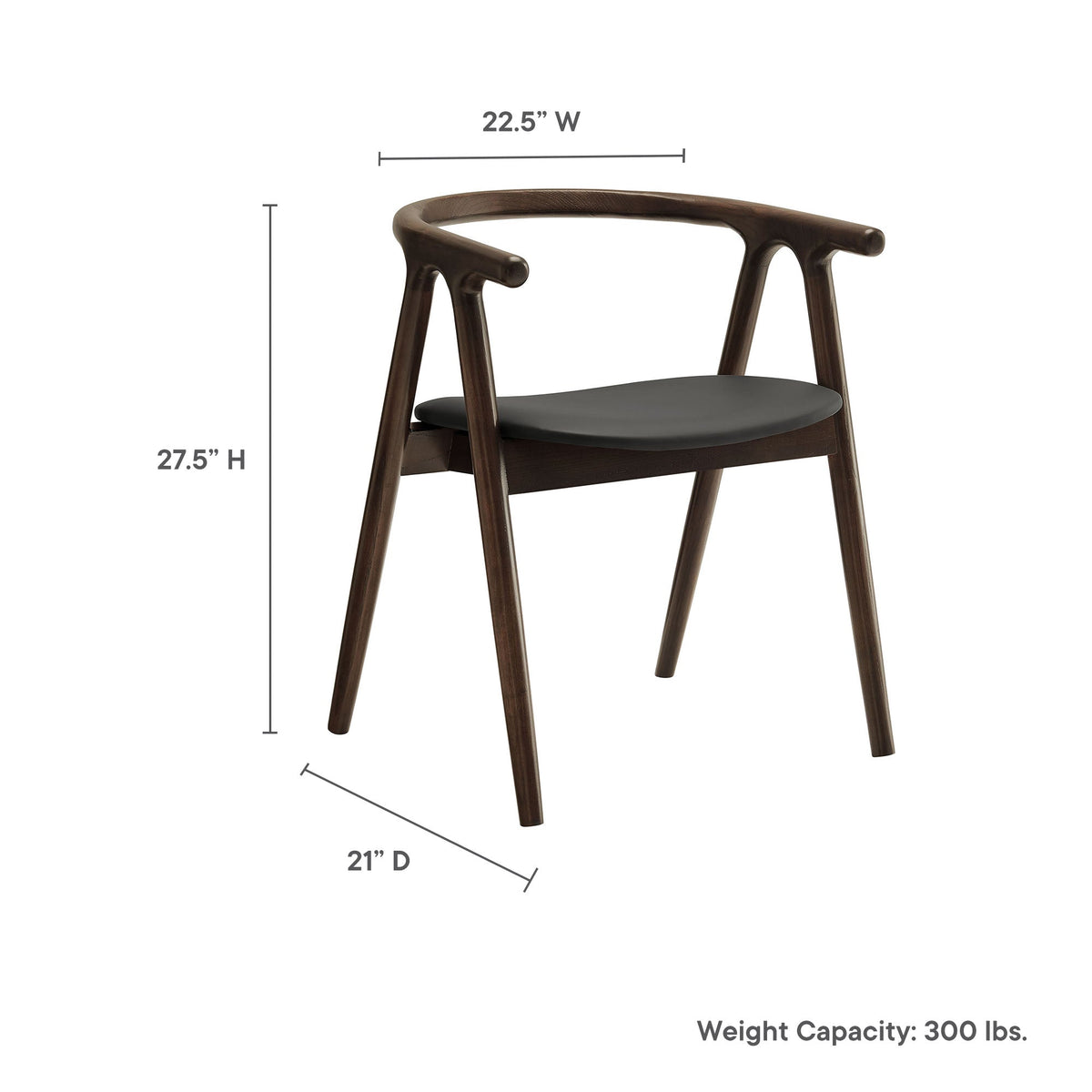 Henry Vegan Leather and Wood Dining Chair - view 18