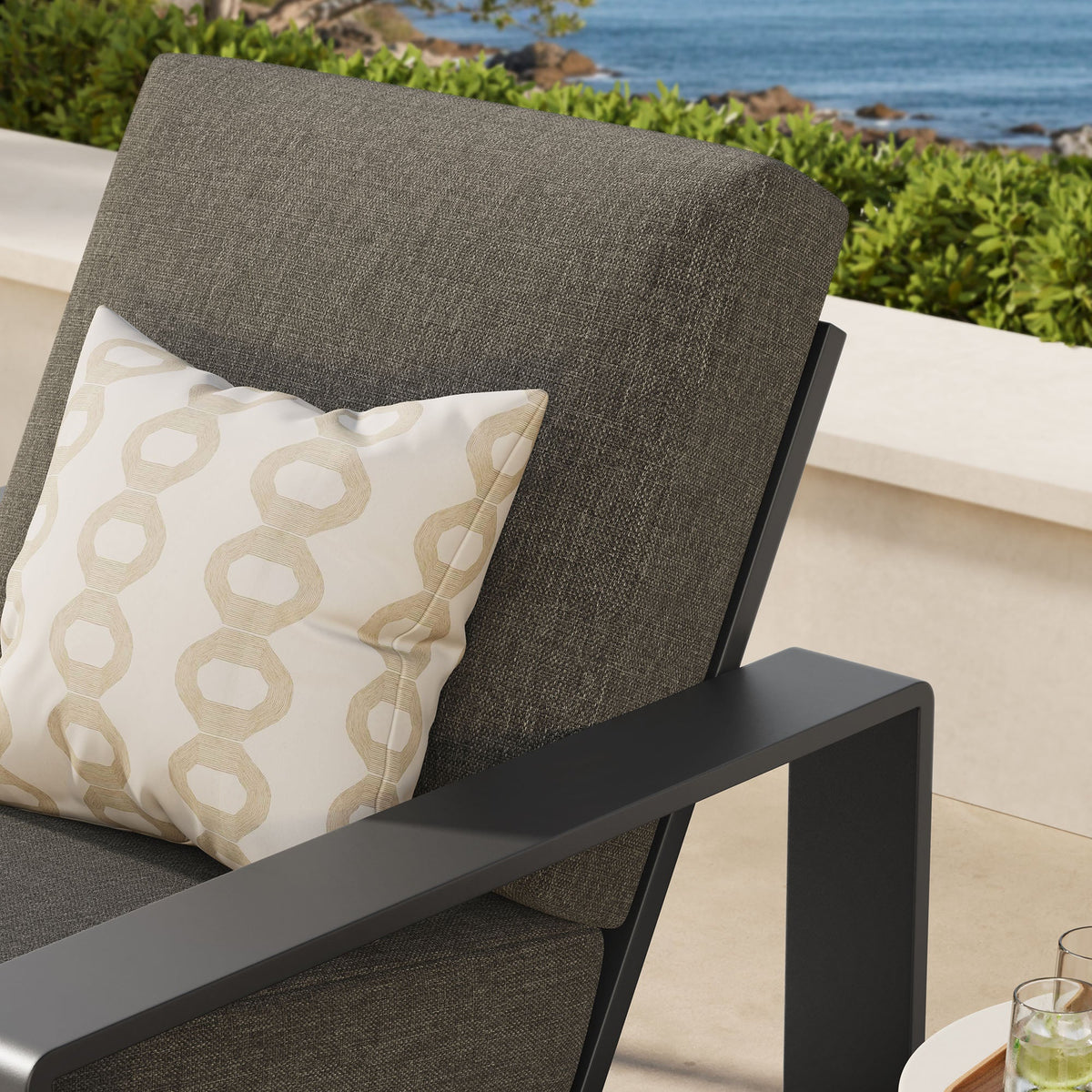 Lirienne Outdoor Patio Aluminum Armchair