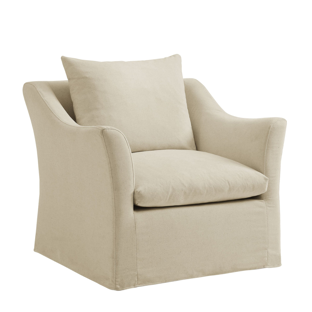 Somerset Slipcovered Linen Blend Armchair