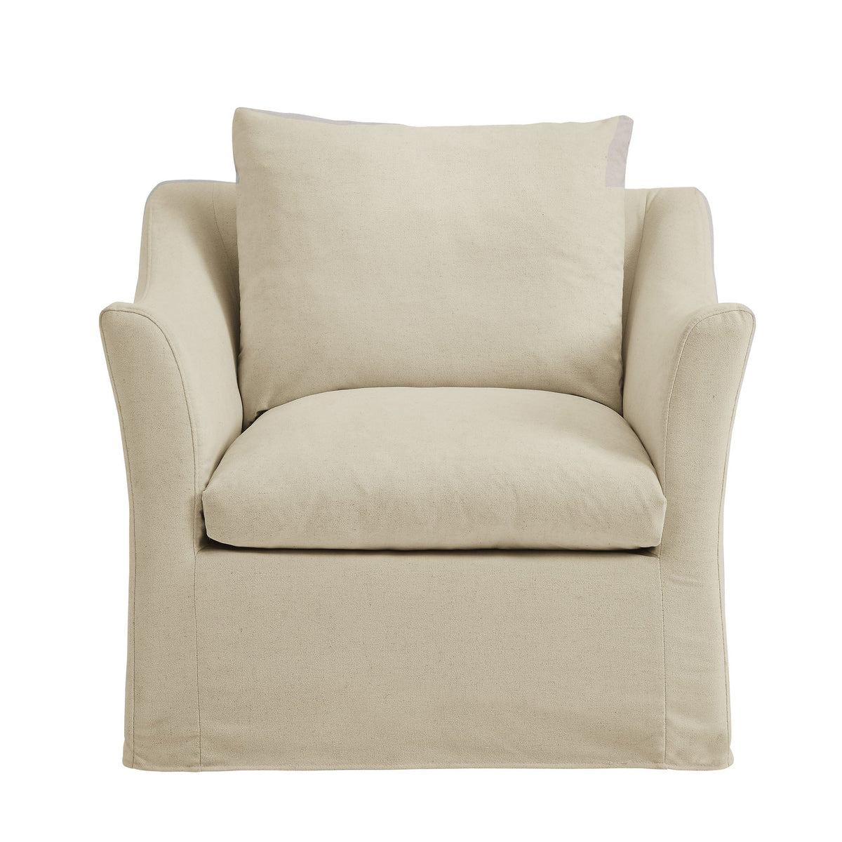 Somerset Slipcovered Linen Blend Armchair