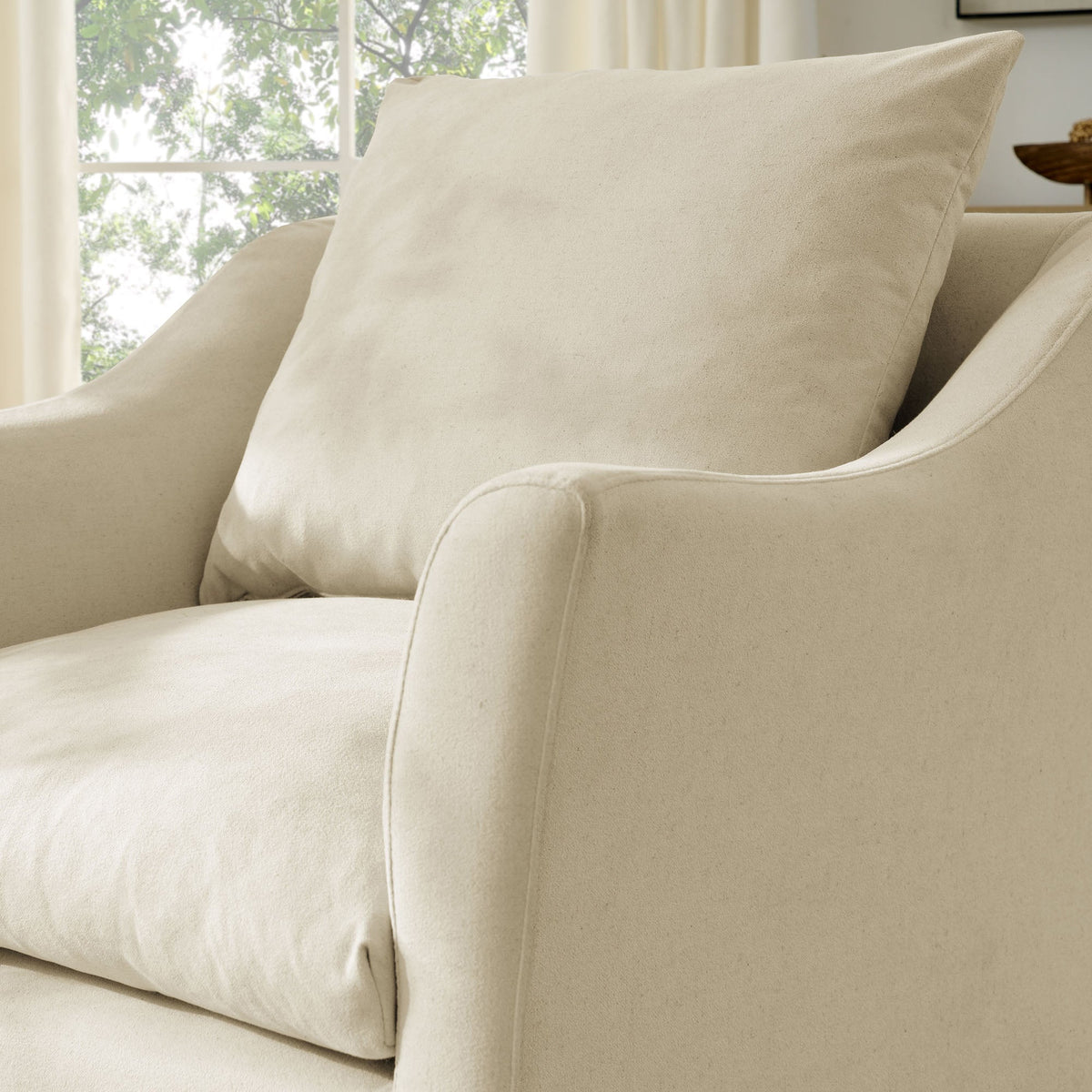 Somerset Slipcovered Linen Blend Armchair