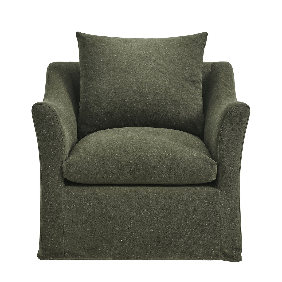 Somerset Slipcovered Linen Blend Armchair