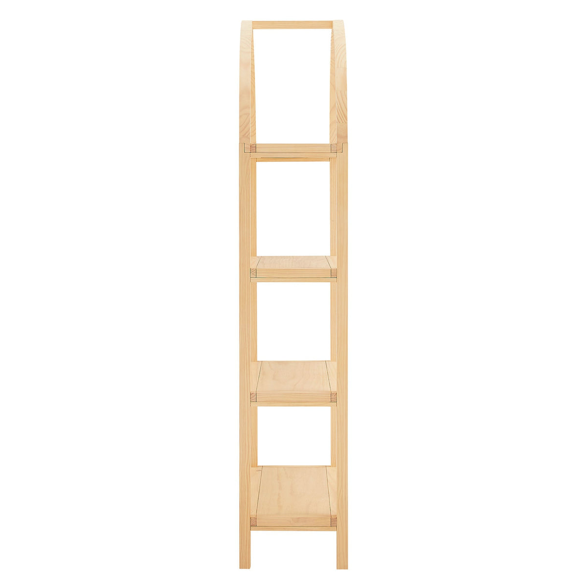 Vexley 72 Inch Large Arched Bookshelf