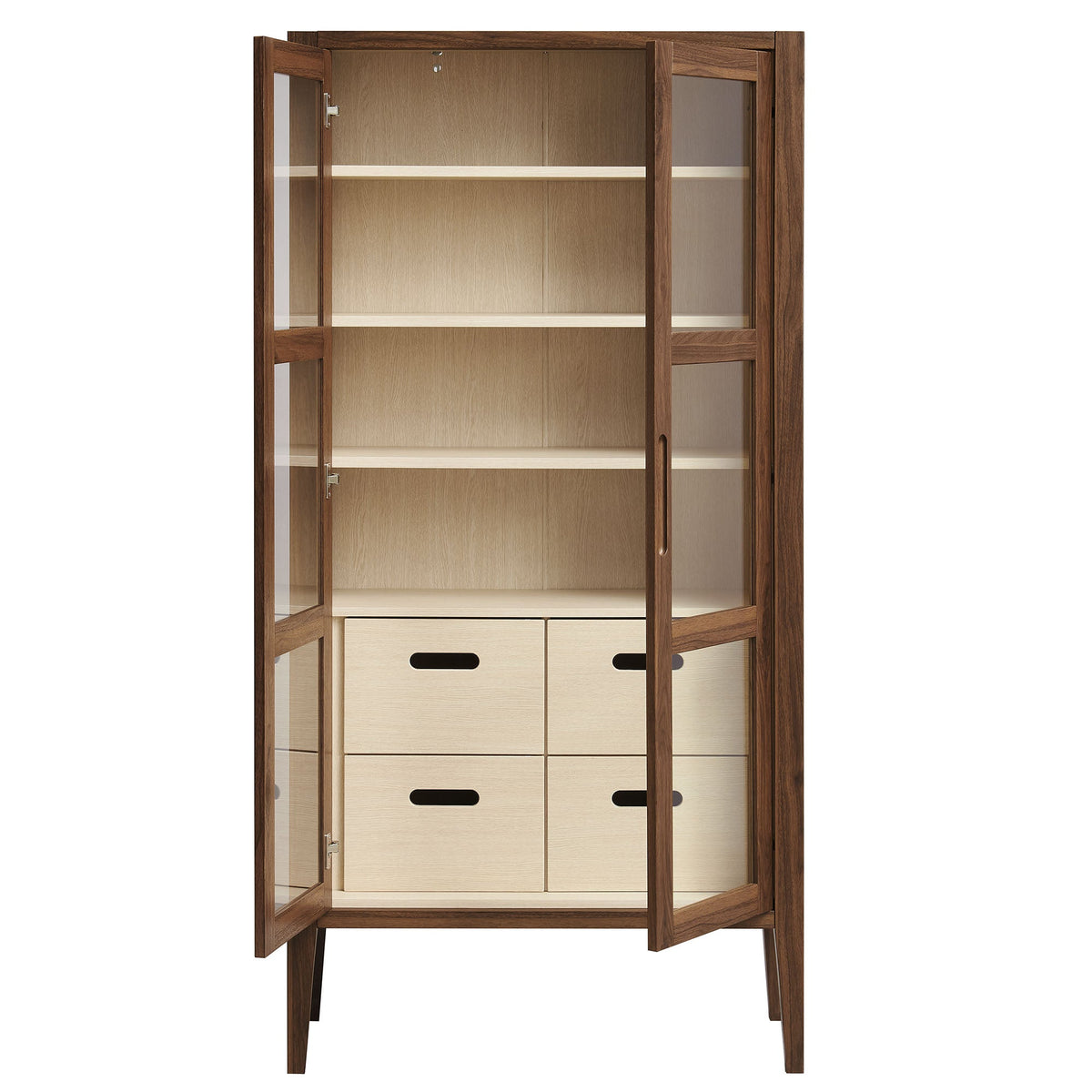 Nell 71" Glass Door Tall Display Storage Cabinet - view 4