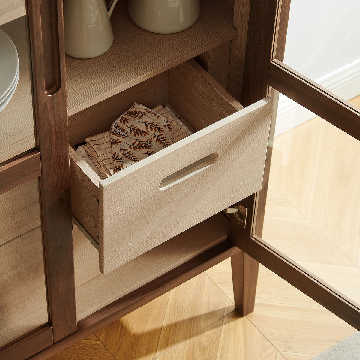 Nell 71" Glass Door Tall Display Storage Cabinet - view 7