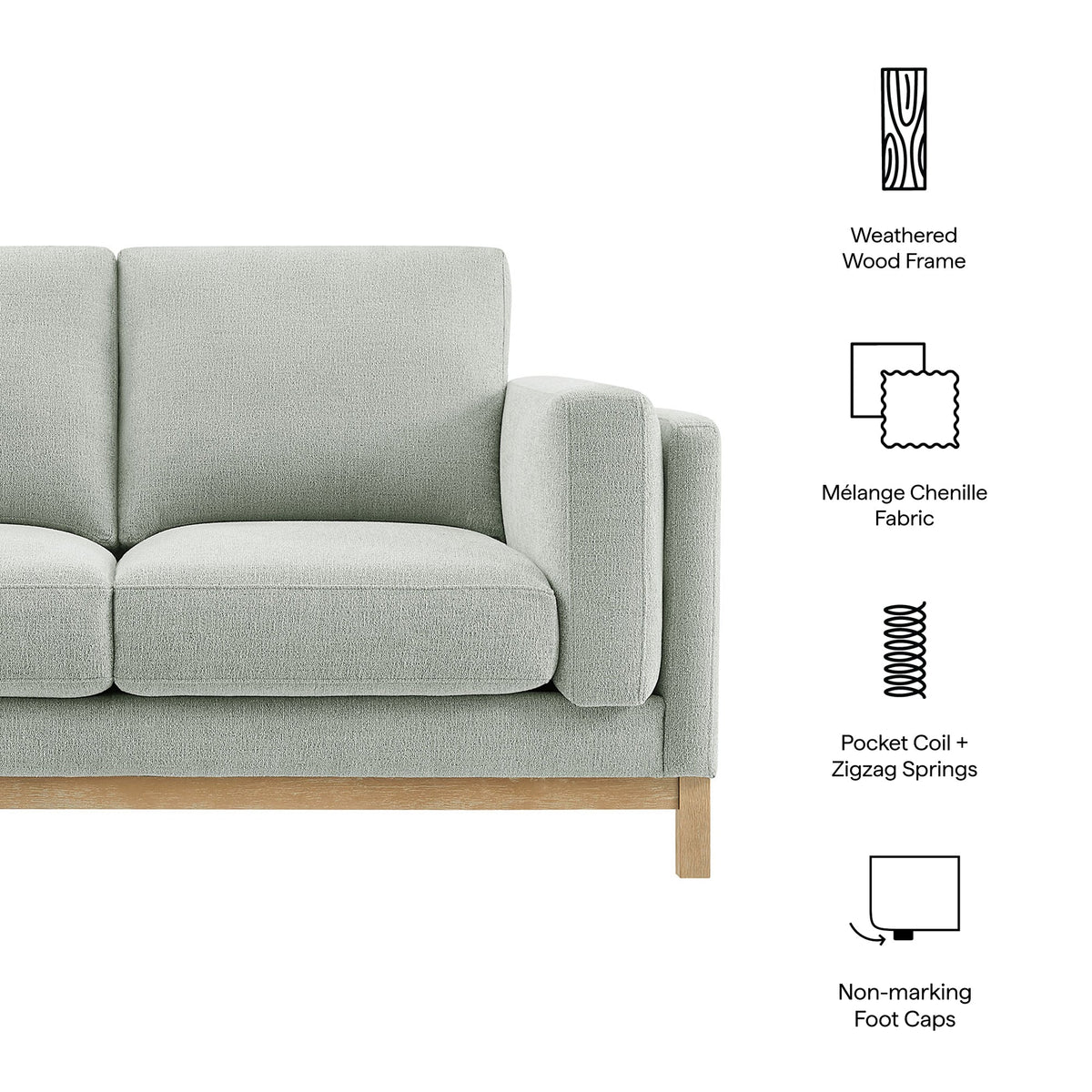 Roscoe 63 inch Fabric Loveseat