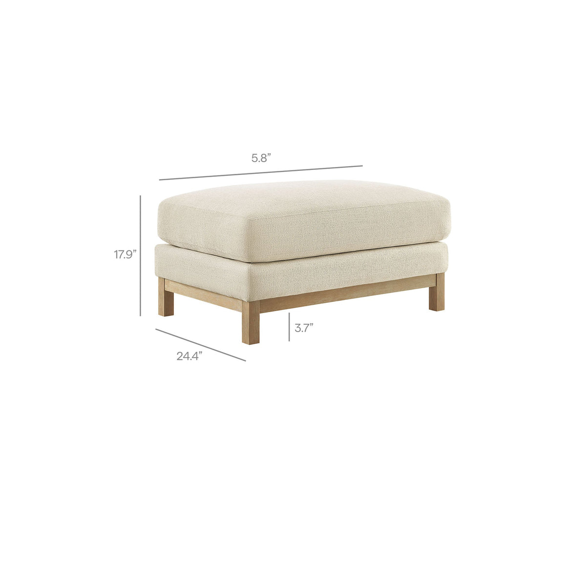 Roscoe Fabric Ottoman