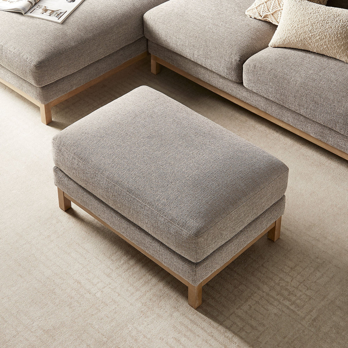 Roscoe Fabric Ottoman