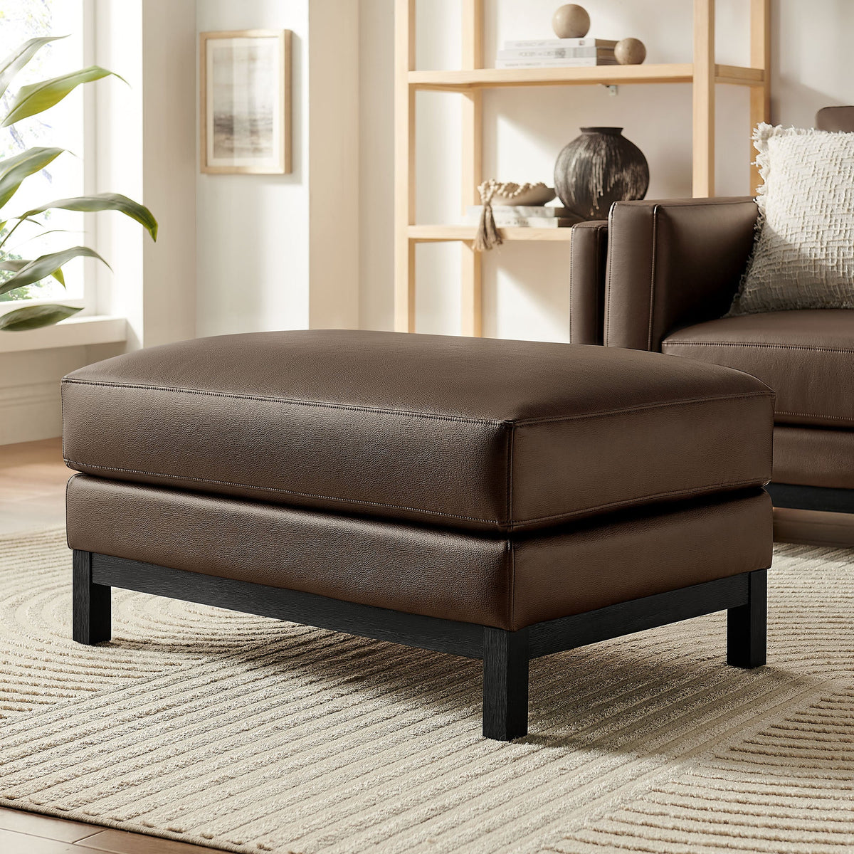 Roscoe Vegan Leather Ottoman