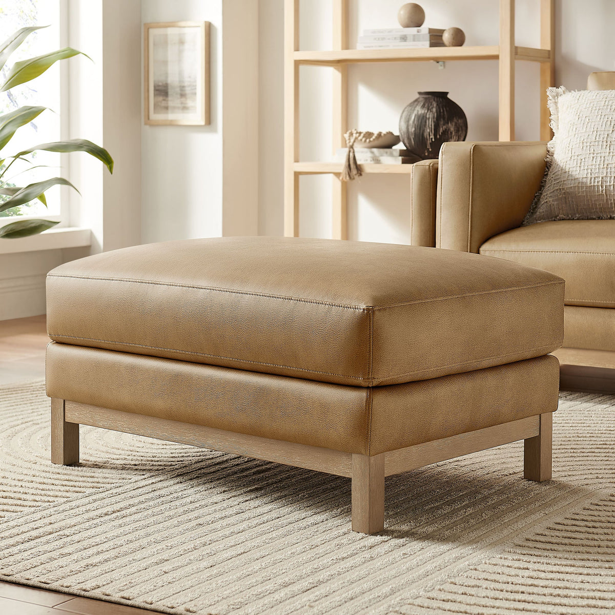 Roscoe Vegan Leather Ottoman