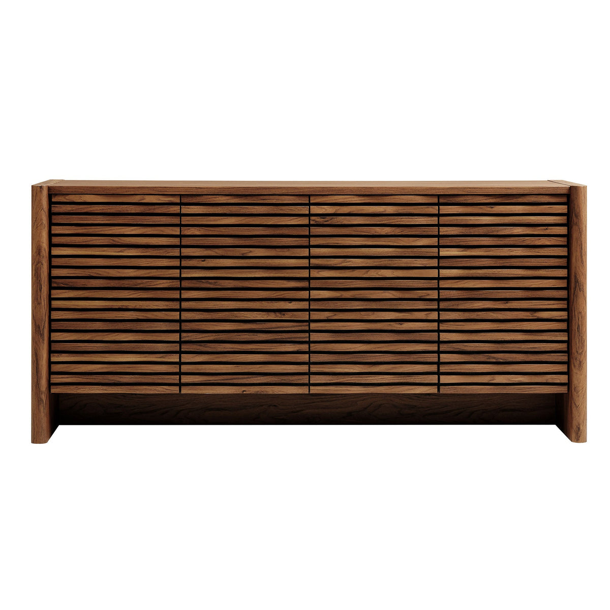 Emric Wave 66" 4-Door Sideboard, Walnut - view 3