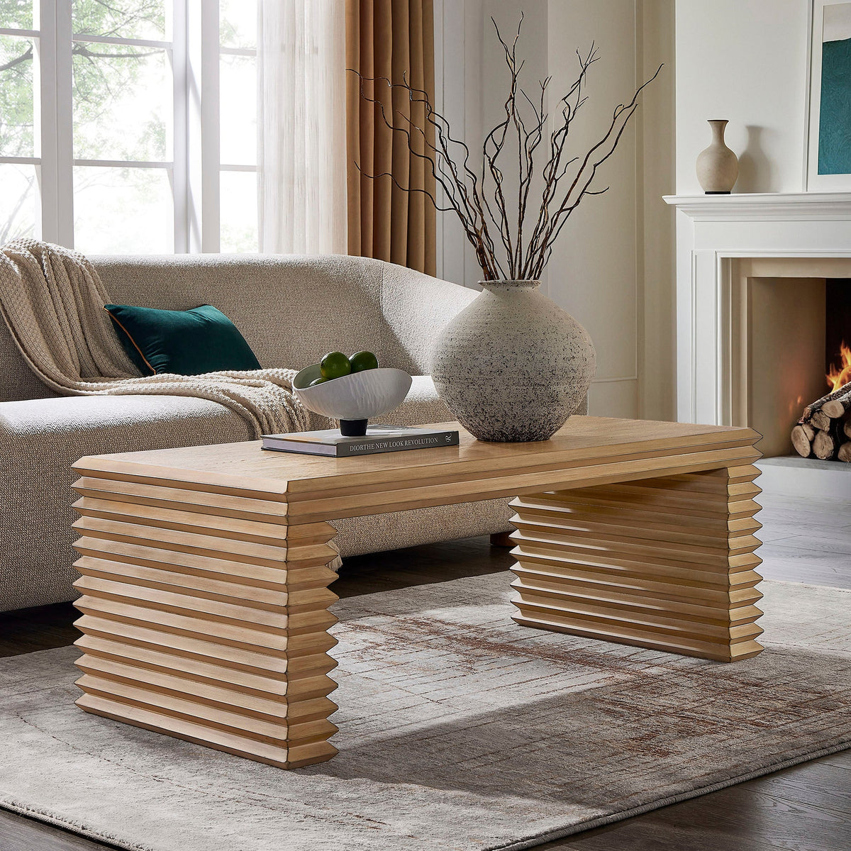 Canto Rectangular Stacked Design Coffee Table - view 6