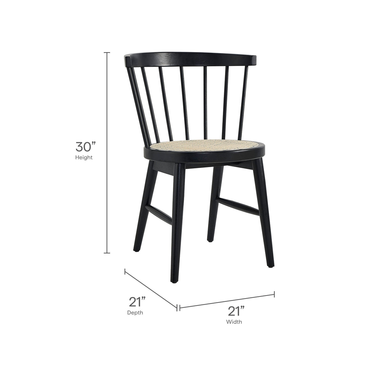 Lykke Curved Spindle Back Dining Chairs Set of 2 - view 20