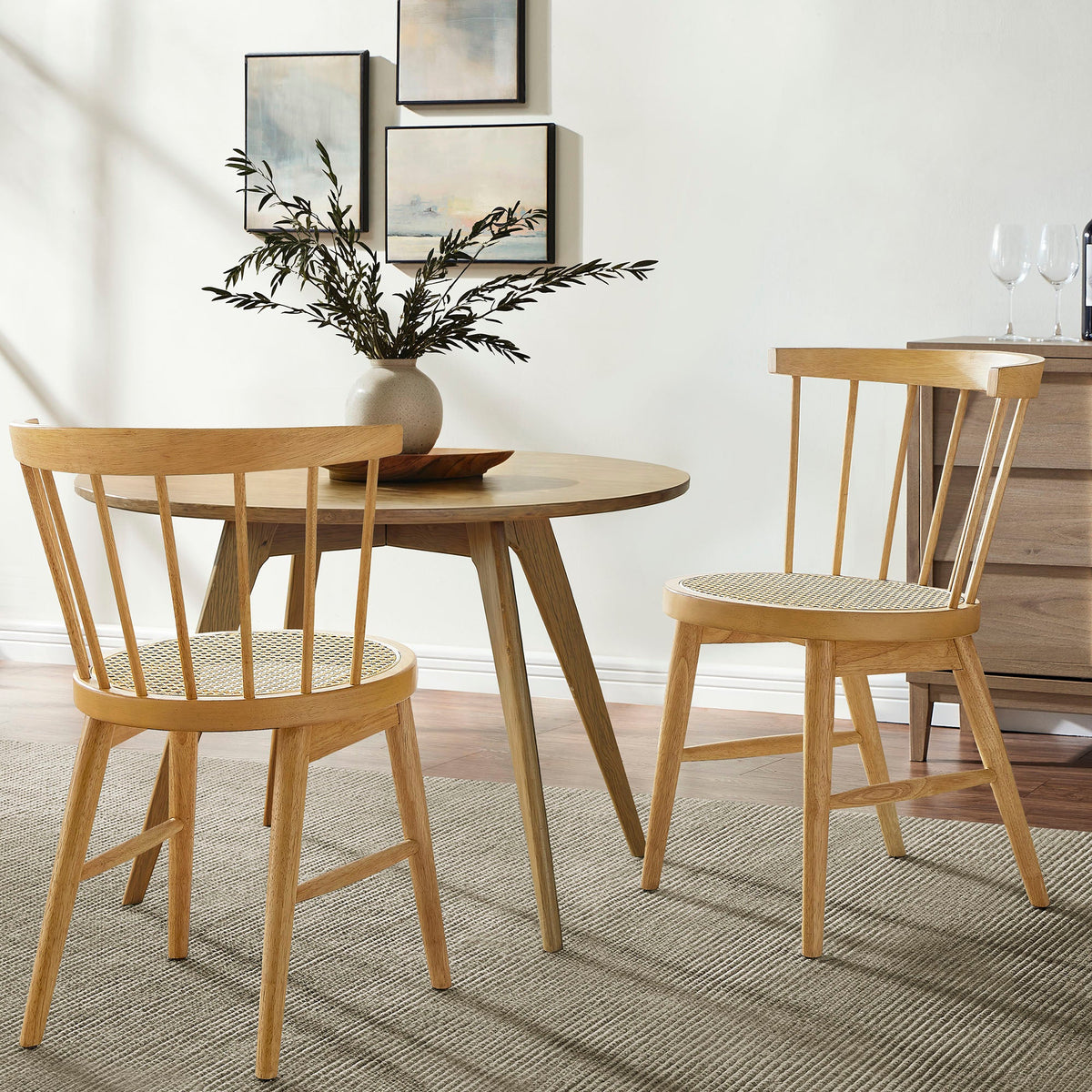 Lykke Curved Spindle Back Dining Chairs Set of 2 - view 15
