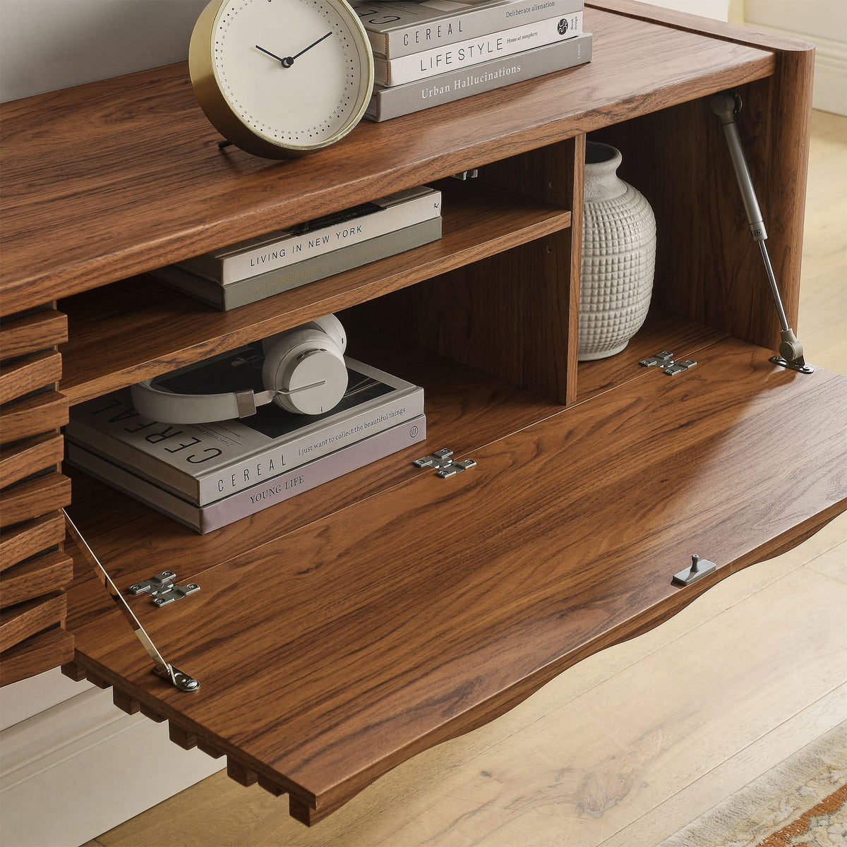 Emric Wave 71" Wall-Mounted TV Cabinet