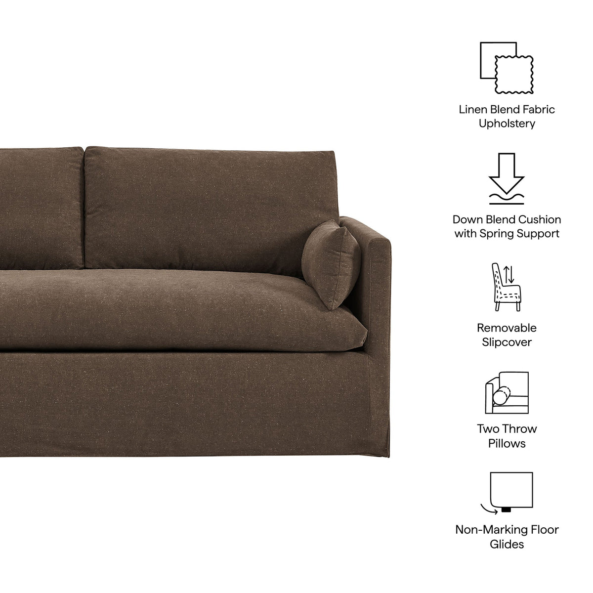 Wellfleet Slipcovered Linen-Blend Loveseat