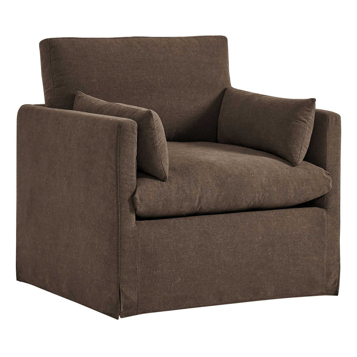 Wellfleet Slipcovered Linen-Blend Armchair