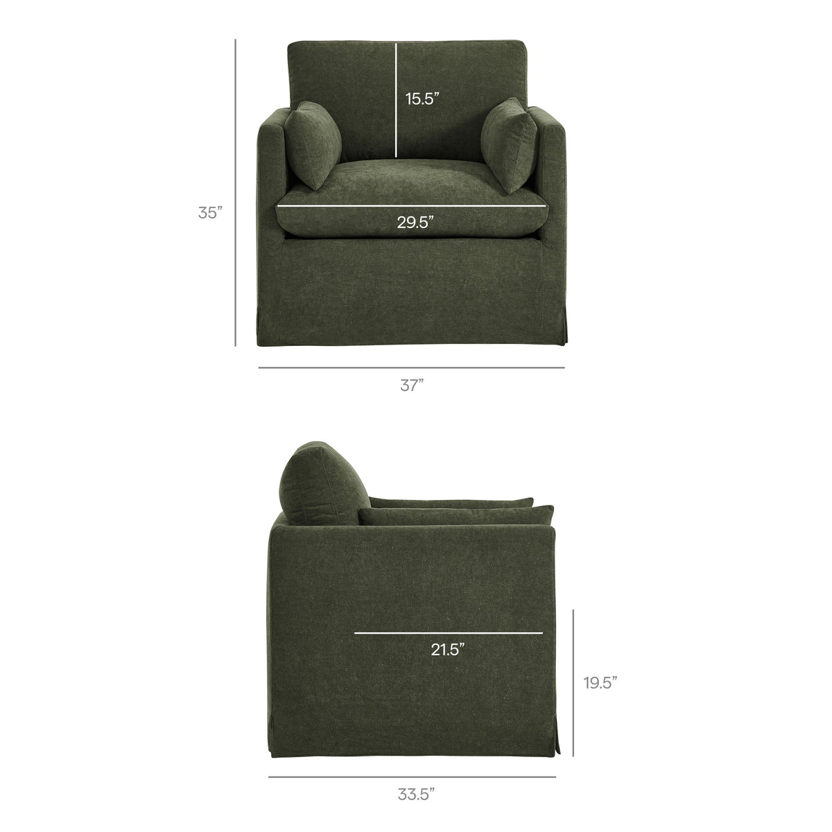 Wellfleet Slipcovered Linen-Blend Armchair