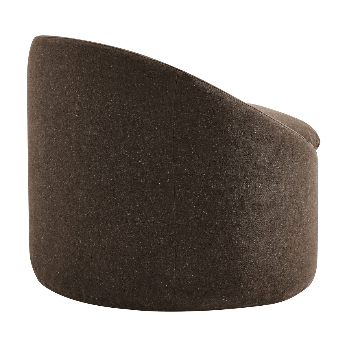 Sadie Slipcovered Linen-Blend Round Accent Chair