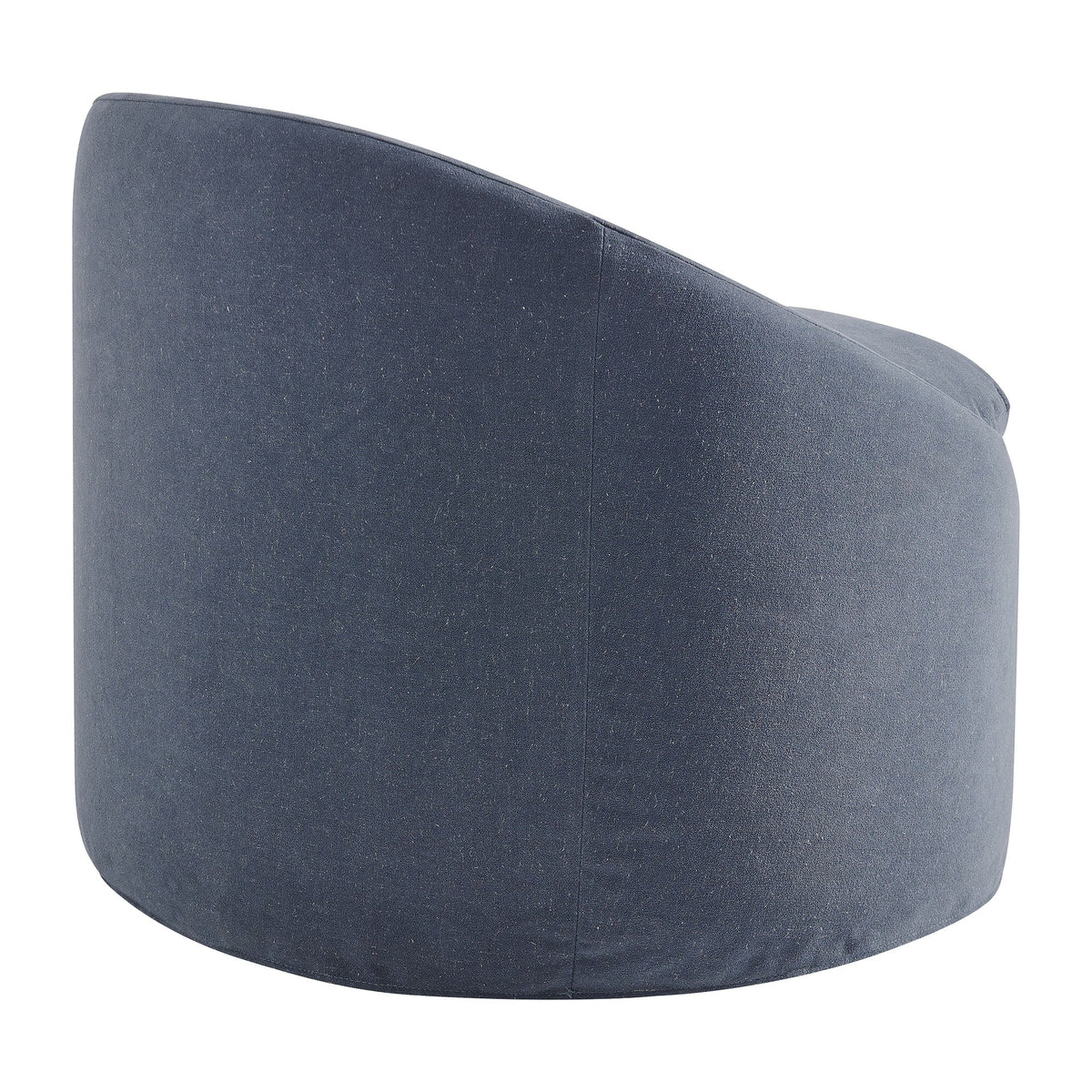 Sadie Slipcovered Linen-Blend Round Accent Chair