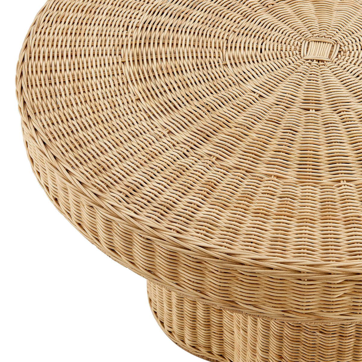 Ainsley 32 Inch Round Natural Rattan Coffee Table - view 4