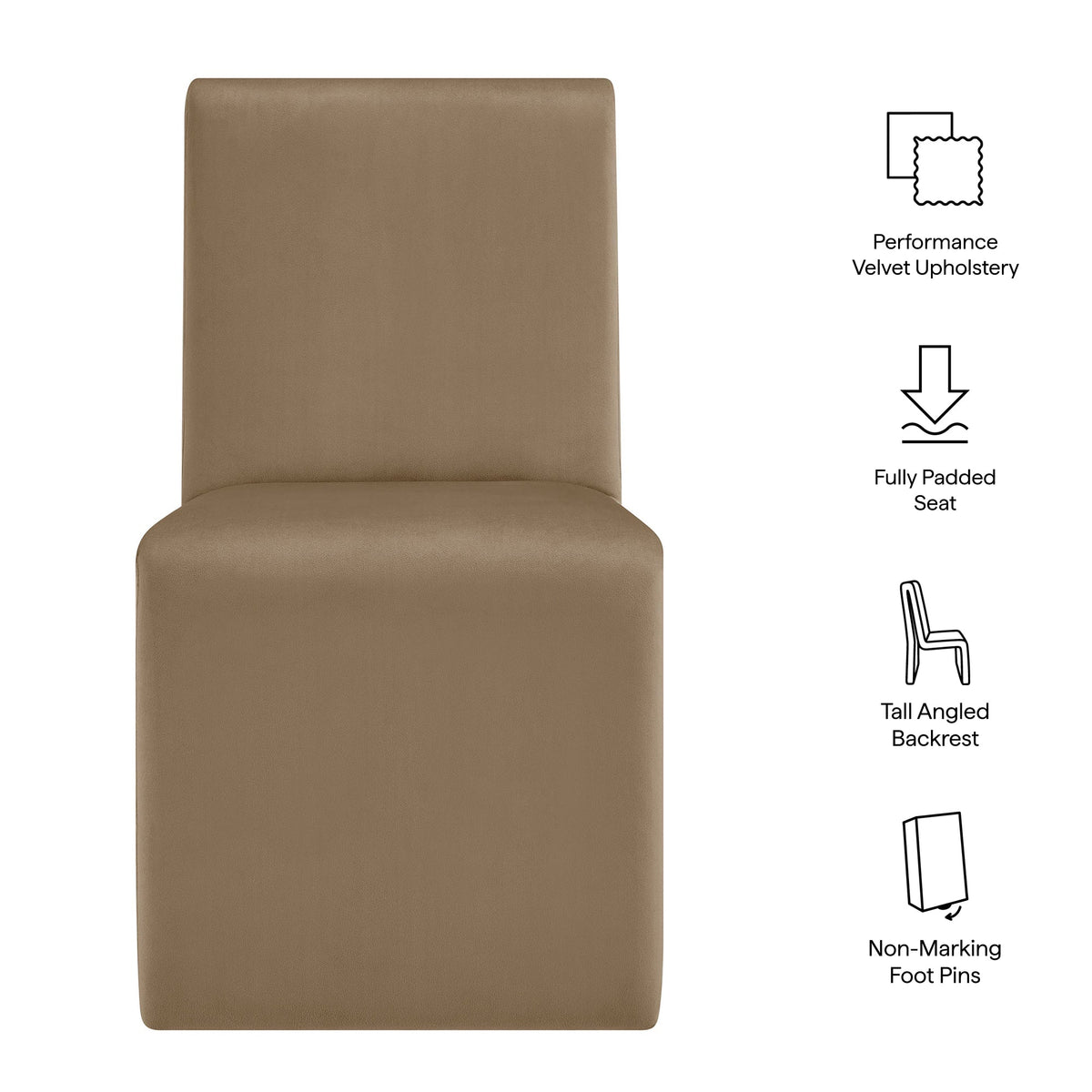 Emory Upholstered Performance Velvet Dining Side Chair