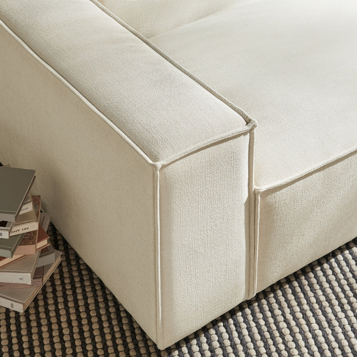 Restore Performance Fabric Upholstered Left-Facing Modular Lounge Chair