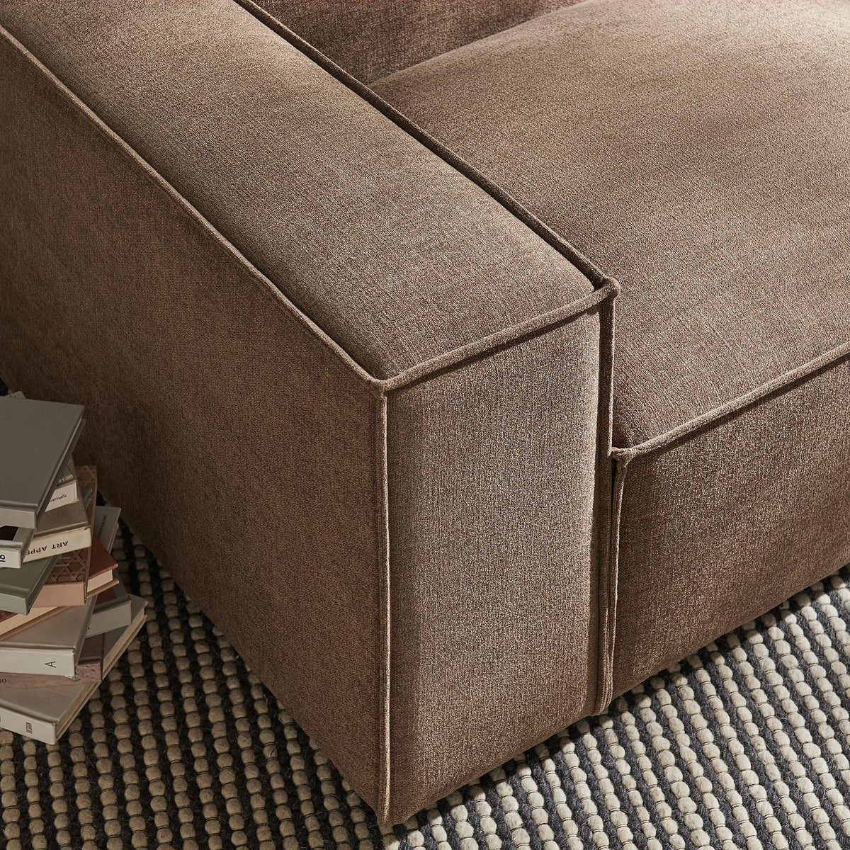 Restore Performance Fabric Upholstered Left-Facing Modular Lounge Chair