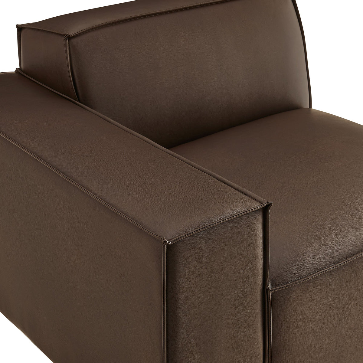 Restore Vegan Leather Left-Facing Modular Lounge Chair
