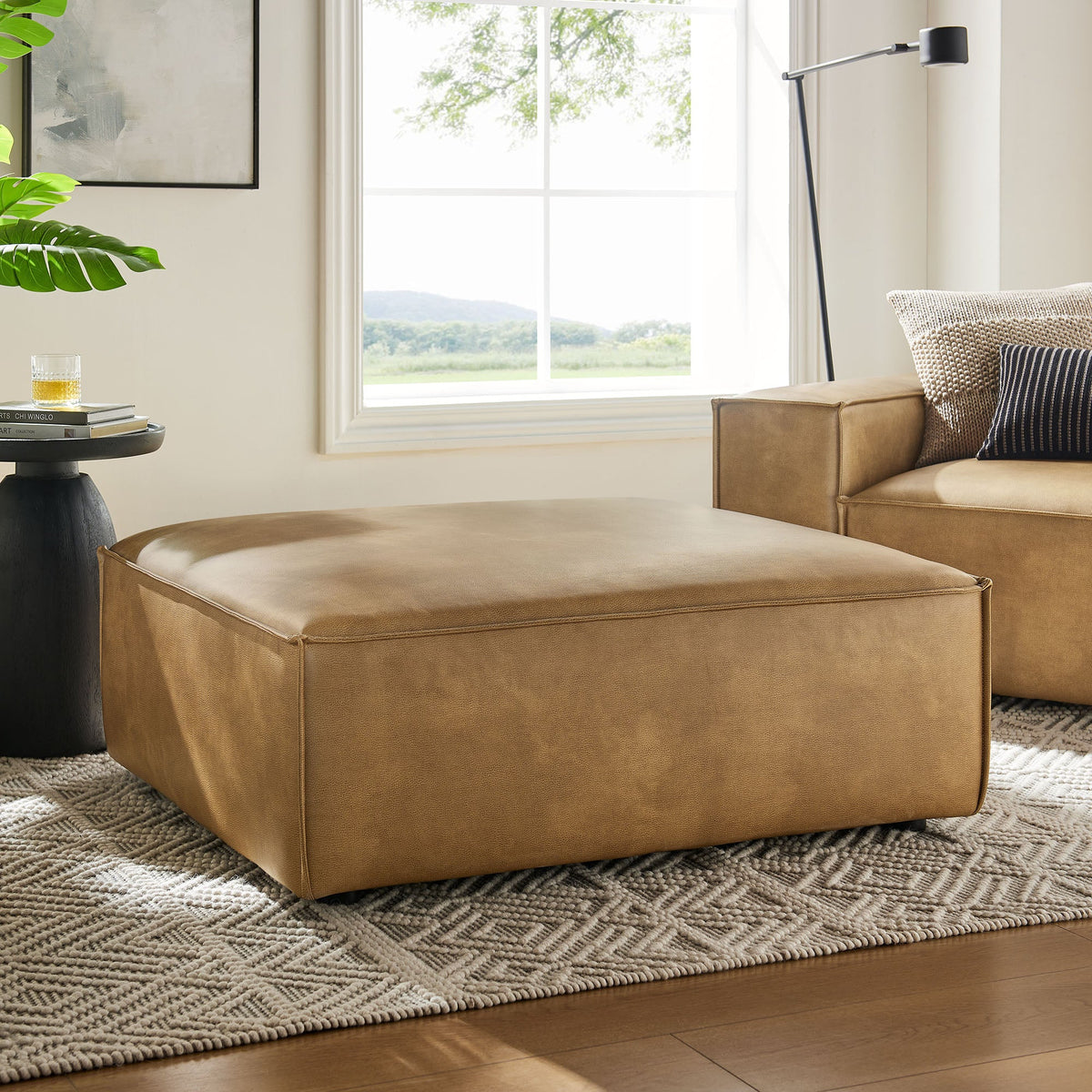 Restore Vegan Leather Modular Ottoman