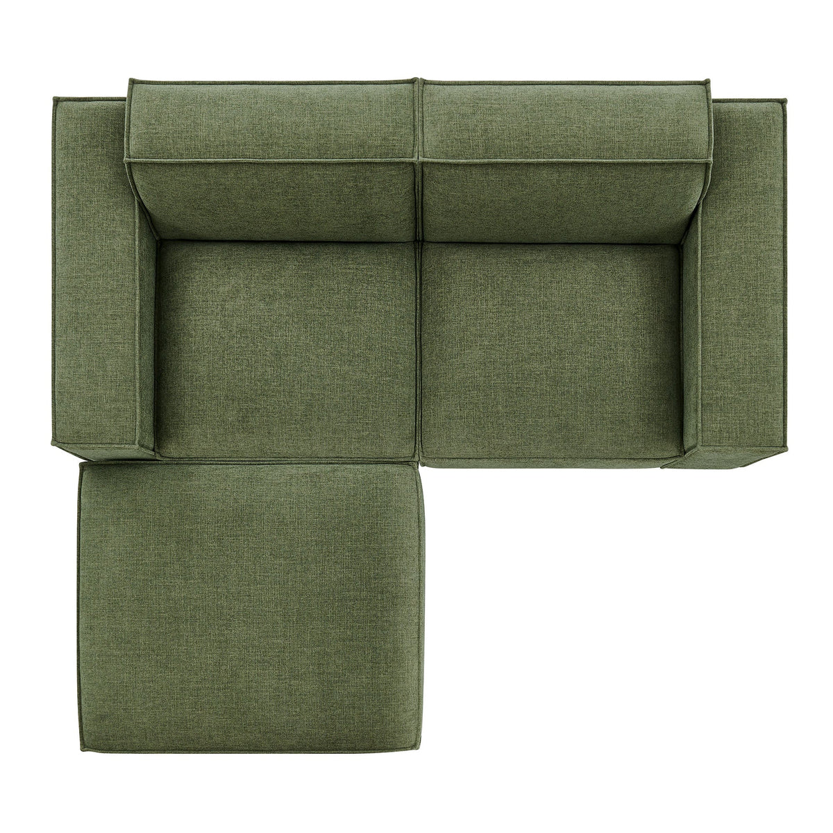 Restore 3-Piece Performance Fabric Upholstered Modular Loveseat with Ottoman