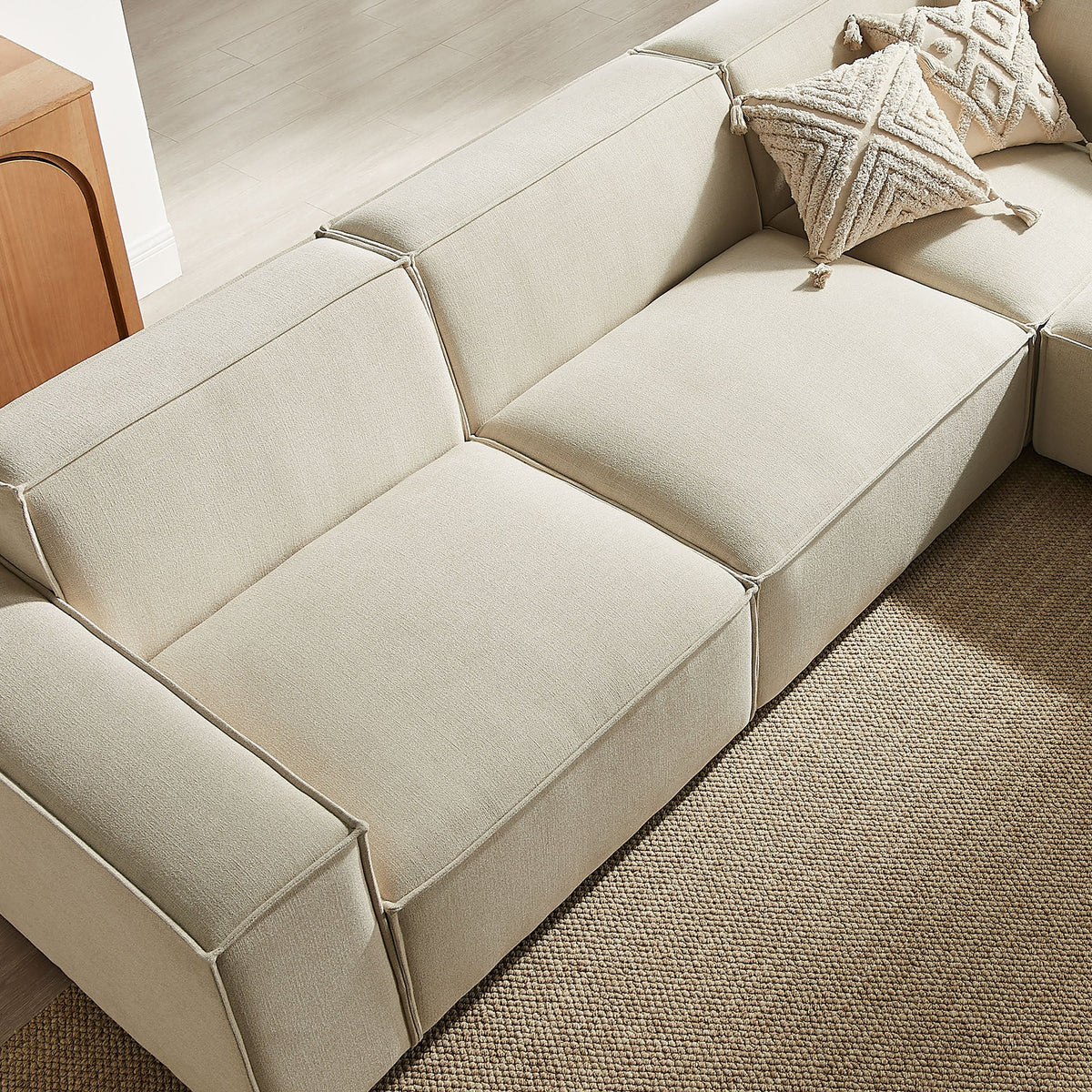 Restore 5-Piece Performance Fabric Upholstered Modular L-Shaped Sofa